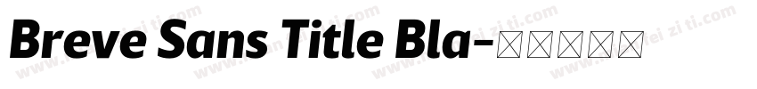 Breve Sans Title Bla字体转换